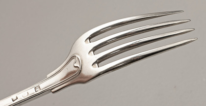 Antique Belgium Silver Tablespoon & Tablefork - Bruges, Auguste Bonnevie, Jerusalem Cross
